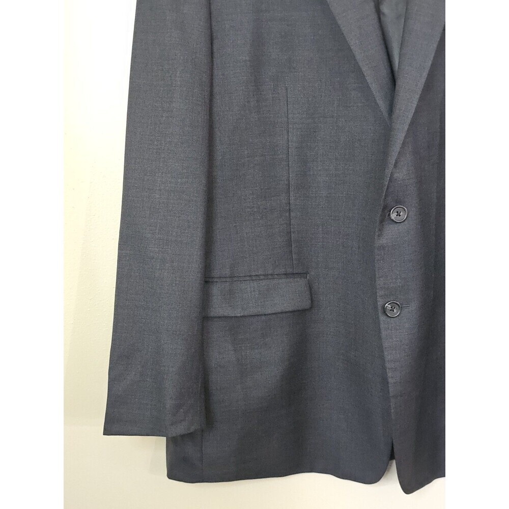 Lauren Ralph Lauren 50L 100% Wool Blazer Sport Coat Gray Windowpane 2 Button - Picture 6 of 14
